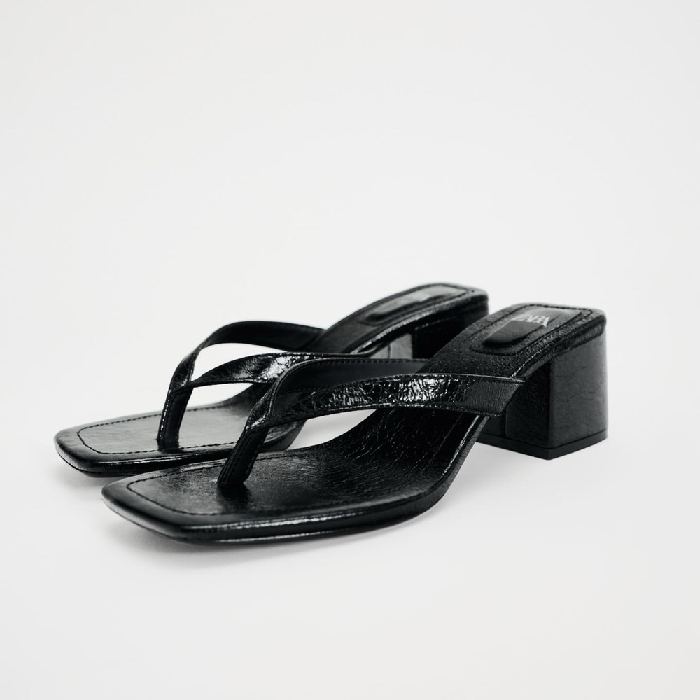 Zara block heel sandals